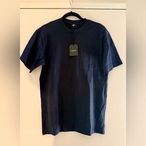 NWT Filson Solid One Pocket T-Shirt (Navy with Graphics on Back)